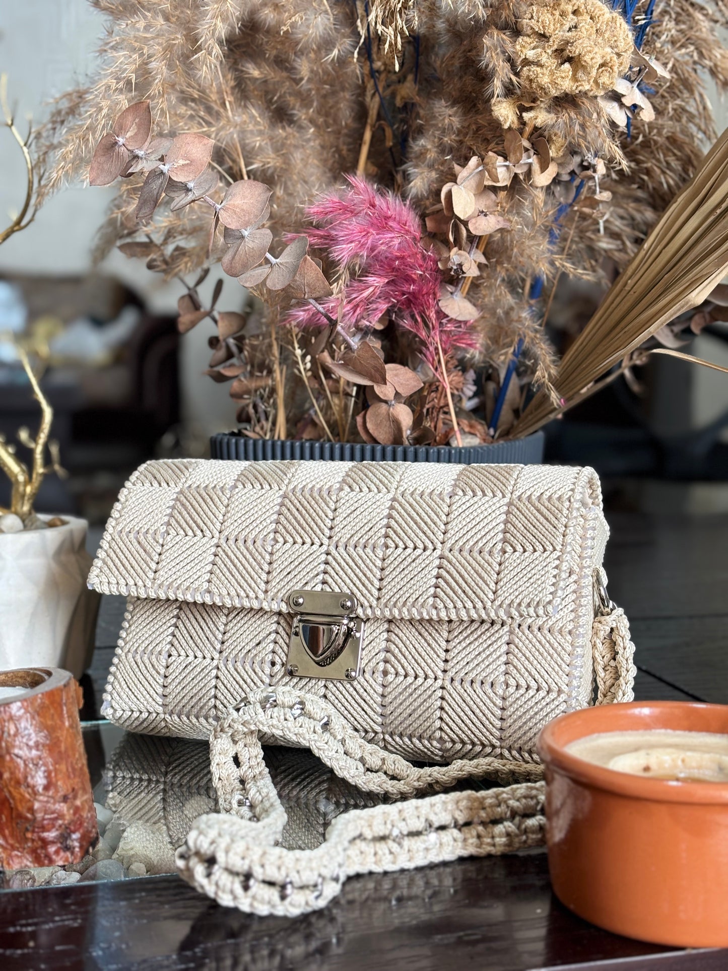 The Linen Luxe Frame Bag