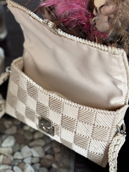 The Linen Luxe Frame Bag