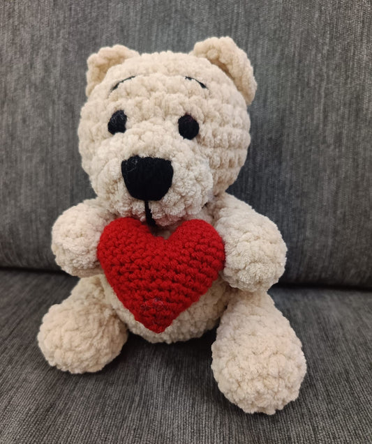 Teddy Bear With Heart 25cm